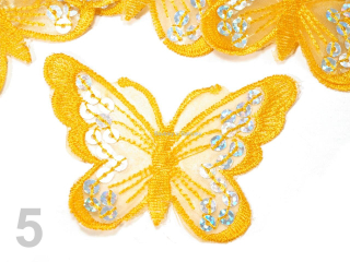 Nažehlovačka BUTTERFLY 55x80mm - Blazing Yellow