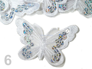 Nažehlovačka BUTTERFLY 55x80mm - White