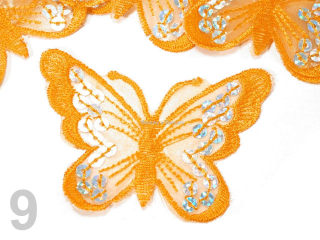 Nažehlovačka BUTTERFLY 55x80mm - Orange