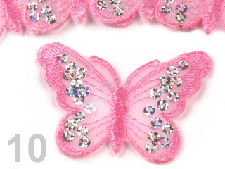 Nažehlovačka BUTTERFLY 55x80mm - Rose