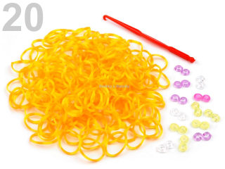Loom bands gumičky č.20 - žlutooranž