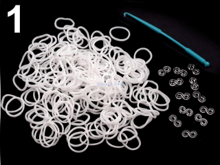 Loom bands gumičky č.1 - bílá