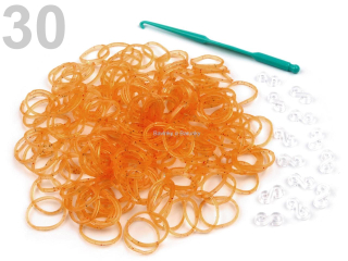 Loom bands gumičky č.30 - oranžová kadmiová