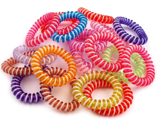 Gumička do vlasů pružinka - červená