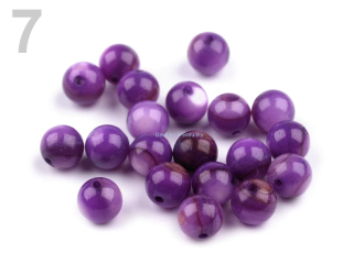 Kulička perleťová Ø4-6mm - fialová