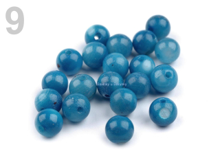 Kulička perleťová Ø4-6mm - tyrkys