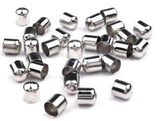 Kaplík 8x8mm hladký - platina, bal.2ks