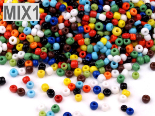 Rokajl 8/0 - 3mm MIX1 neprůhledný - 50g