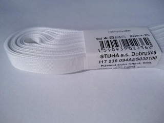 Stuha taftová 6mm - bílá