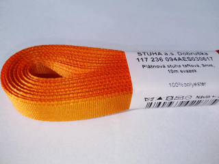Stuha taftová 9mm - oranžová