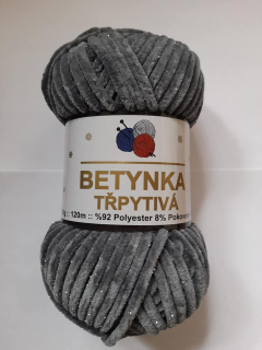 Betynka Třpytivá 420 - tm. šedá