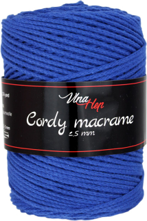 Cordy 2,5 mm macrame 8107 královská modrá