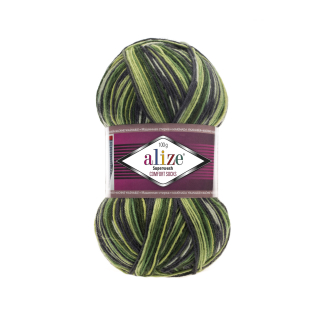 Superwash Comfort Socks 2696 - zelená/šedá