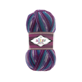 Superwash Comfort Socks 4412 - fialová/modrá