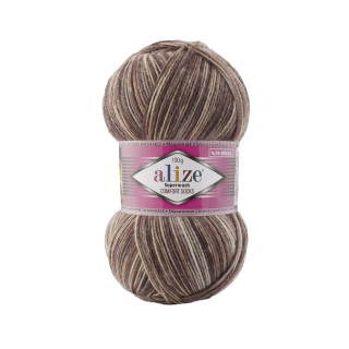 Superwash Comfort Socks 7678 - hnědá/béžová