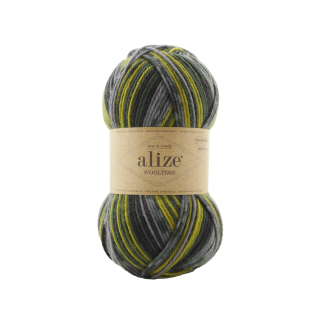 Wooltime 11019 - limeta/šedá/černá